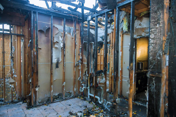Professional Fire Damage Restoration technician working in Corinth, MS